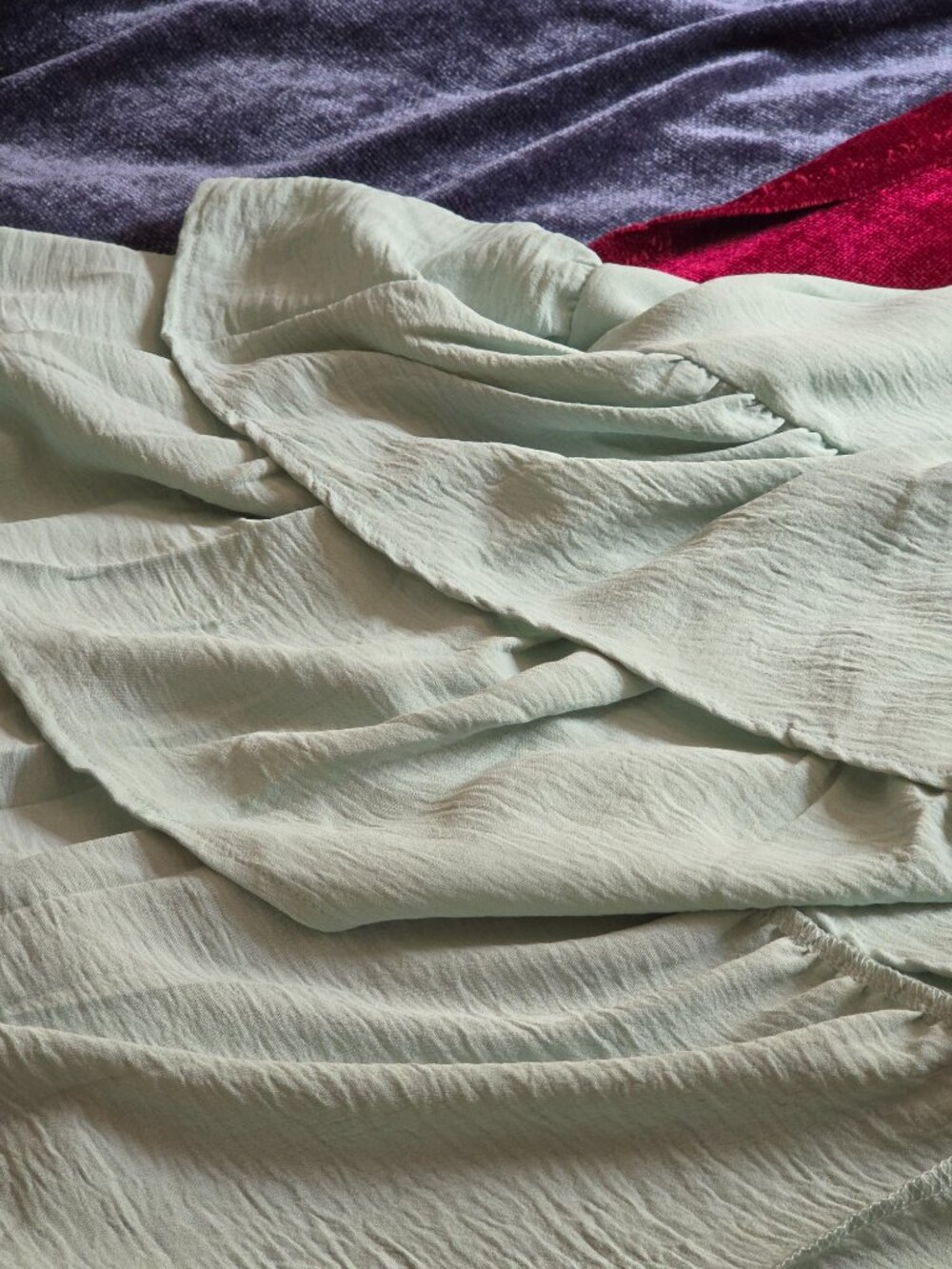 STUNNING HI-LO RUFFLE HEM MINT GREEN MAXI SMALL - Picture 8 of 12